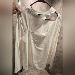 Banana Republic Cream Long Sleeve Shirt